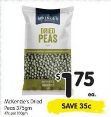 SPAR McKenzie's Dried Peas 375gm