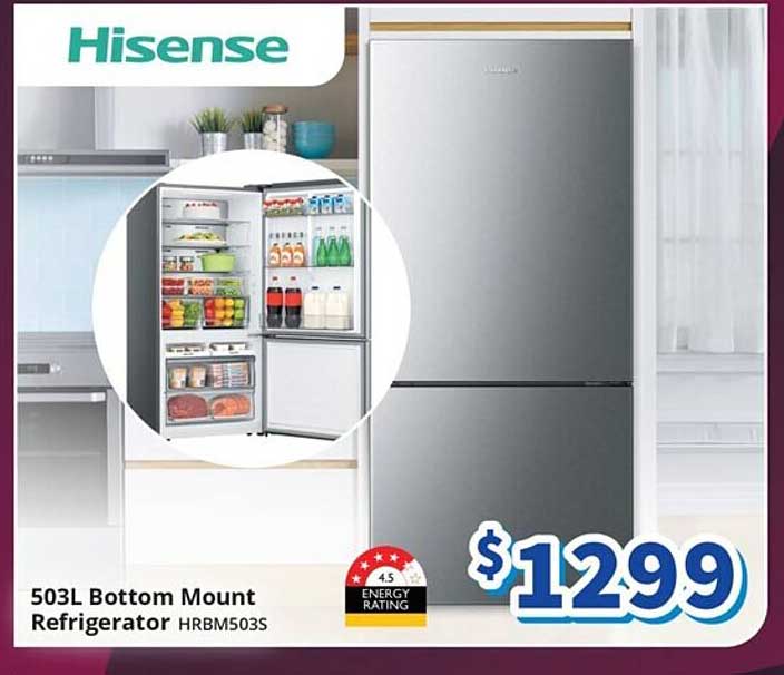 Hisense 503l Bottom Mount Refrigerator Offer at Bi Rite - 1Catalogue.com.au