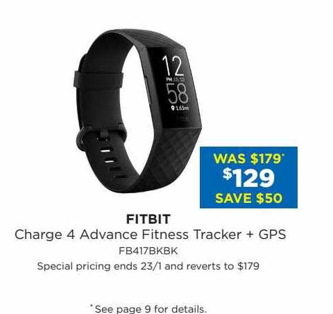 Bing Lee Fitbit Charge 4 Advance Fitness Tracker Gps
