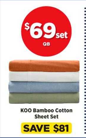 Spotlight Koo Bamboo Cotton Sheet Set