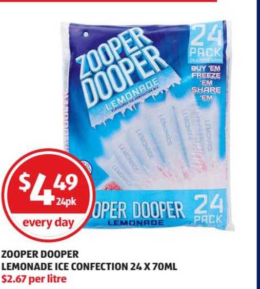 ALDI Zooper Dooper Lemonade Ice Confection