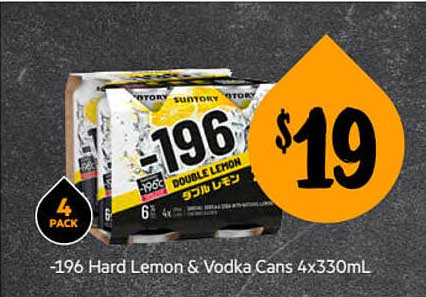 First Choice Liquor -196 Hard Lemon & Vodka Cans