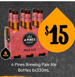 First Choice Liquor 4 Pines Brewing Pale Ale Bottles