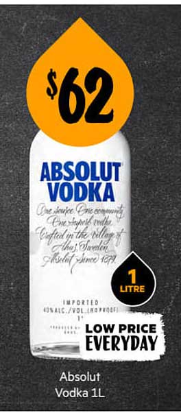 First Choice Liquor Absolut Vodka
