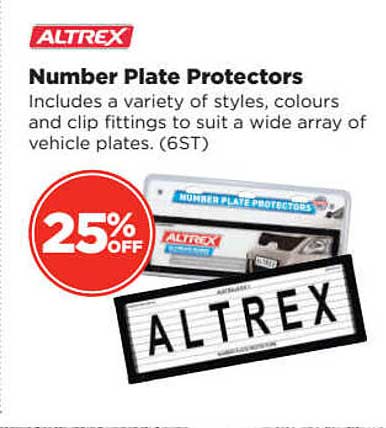Repco Altrex Number Plate Protectors