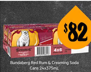 First Choice Liquor Bundaberg Red Rum & Creaming Soda Cans