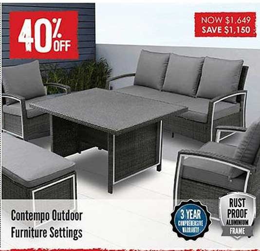 Barbeques Galore Contempo Outdoor Furniture Settings