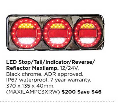 Repco Led Stop, Tail, Indicator, Reverse Or Reflector Maxilamp