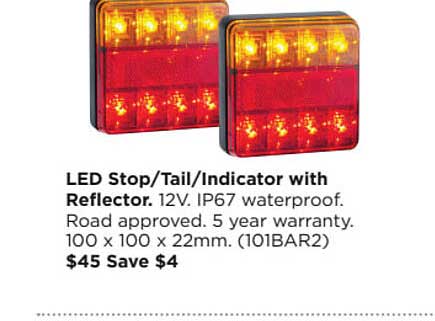 Repco Led Stop, Tail, Or Indicator With Reflector