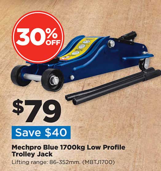 Repco Mechpro Blue Low Profile Trolley Jack