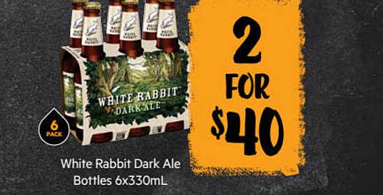 First Choice Liquor White Rabbit Dark Ale Bottles
