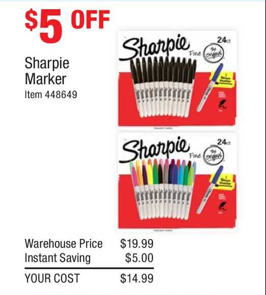 Sharpie Marker Offer at Costco 