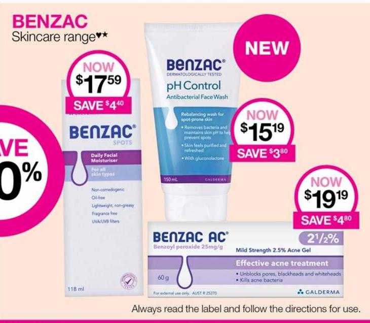Priceline Benzac Skincare Range