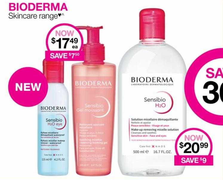 Priceline Bioderma Skincare Range