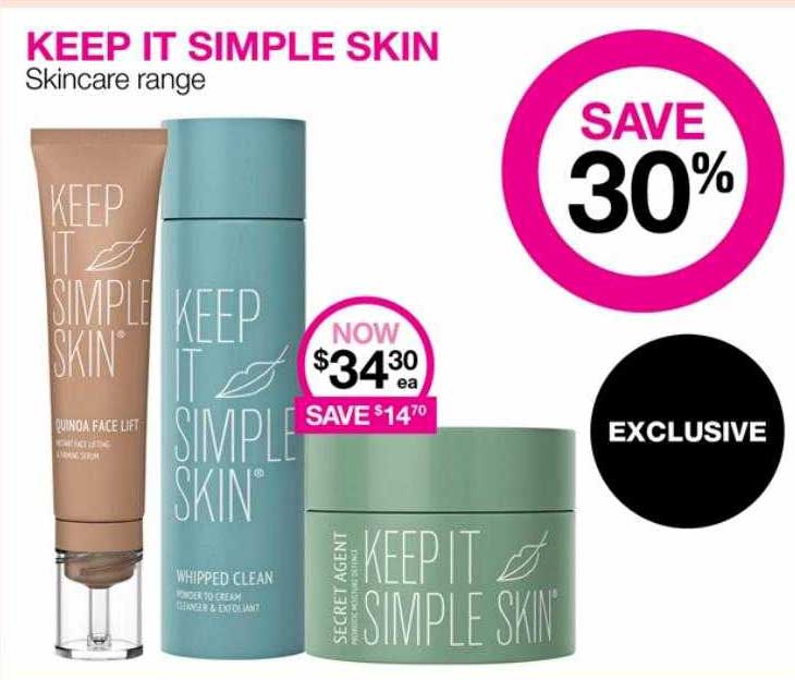 Priceline Keep It Simple Skin Skincare Range
