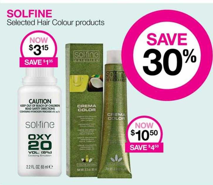 Priceline Solfine Selected Hair Colour Products