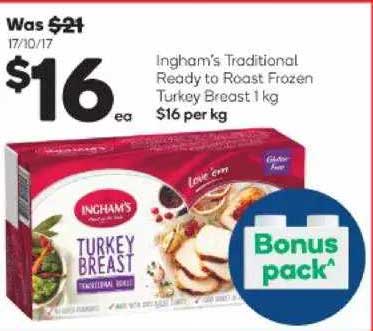 Ingham S Traditional Ready To Roast Frozen Turkey Breast Offer At