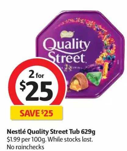 Coles Nestlé Quality Street Tub