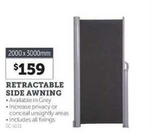 Stratco Retractable Side Awning
