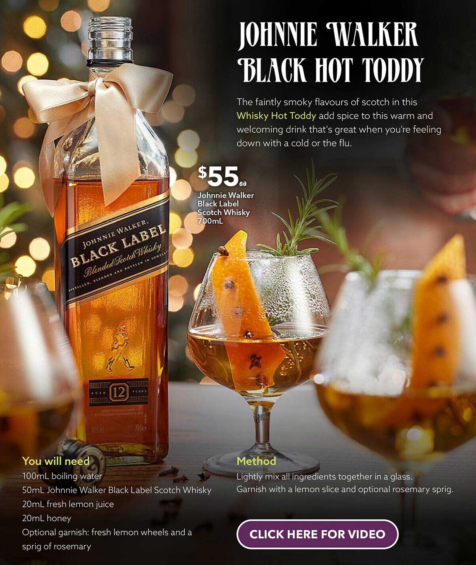 Johnnie Walker Black Label Scotch Whisky Offer at Ritchies