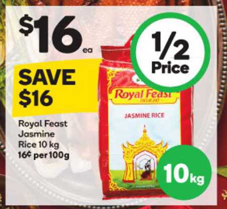 Woolworths Royal Feast Jasmine Rice 10 Kg