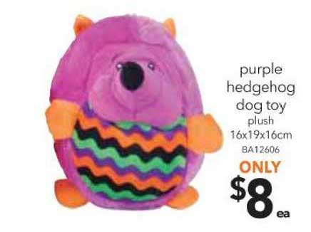 Cheap As Chips Purple Hedgehog Dog Toy