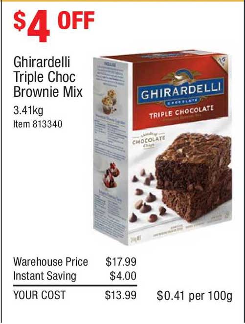Costco Ghirardelli Triple Choc Brownie Mix