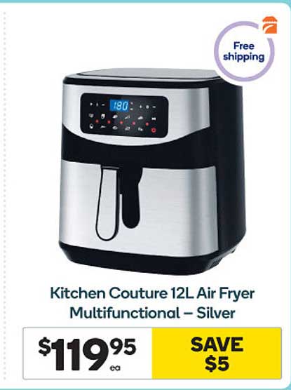 Woolworths Kitchen Couture 12l Air Fryer Multifunctional - Silver