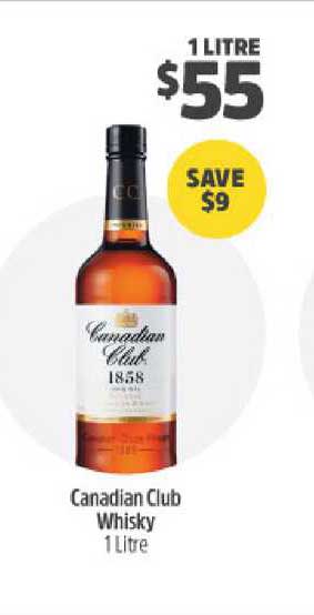 BWS Canadian Club Whisky 1 Litre