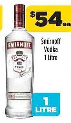 Liquorland Smirnoff Vodka 1 Litre
