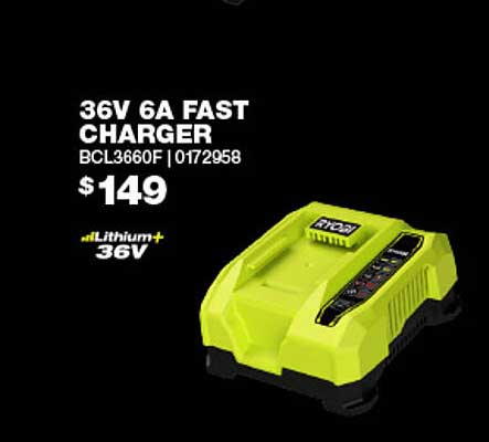 36v 6a Fast Charger Lithium 36v Offer at Bunnings Warehouse ...