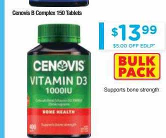 Cenovis Vitamin D3 1000iu Offer at Chemist Warehouse - 1Catalogue.com.au