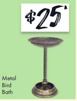 The Reject Shop Metal Bird Bath