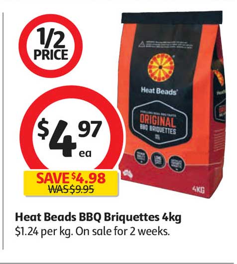 Coles Heat Beads BBQ Briquettes 4Kg
