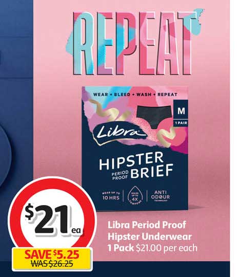 Period Proof Hipster Underwear