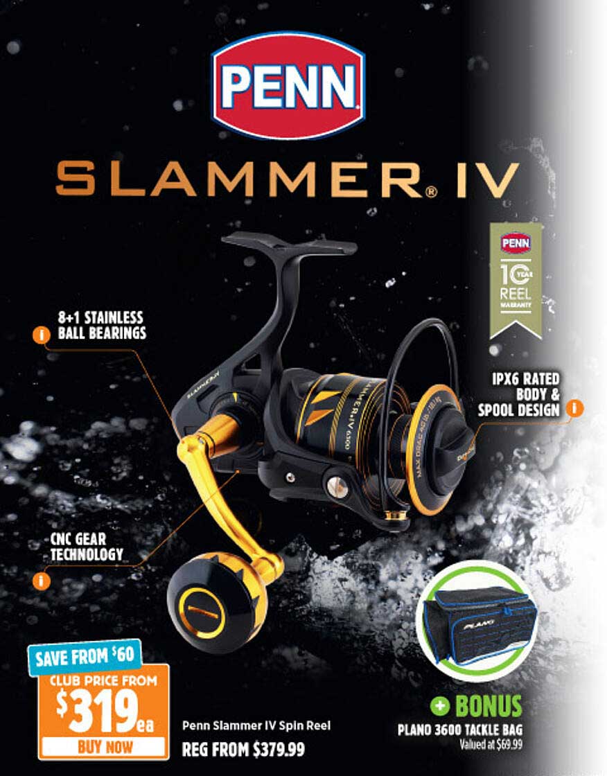 Penn Slammer IV Spin Reel Offer at Anaconda 