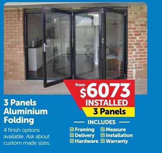 Doors Plus 3 Panels Aluminium Folding