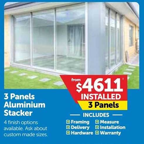 Doors Plus 3 Panels Aluminium Stacker