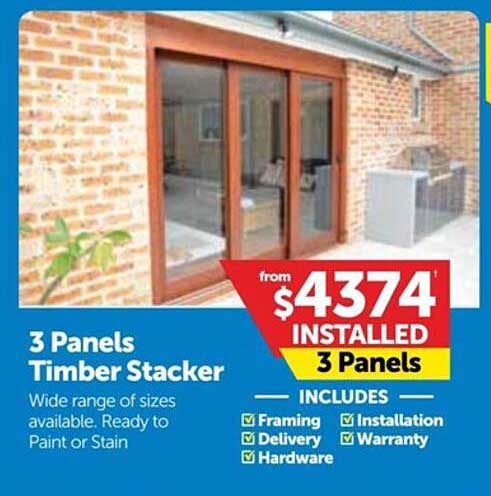 Doors Plus 3 Panels Timber Stacker