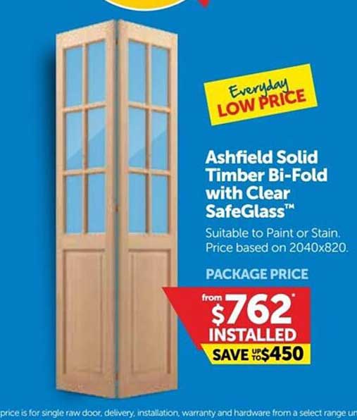 Doors Plus Ashfield Solid Timber Bi-fold With Clar Safeglass
