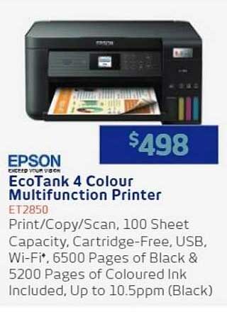Retravision Epson EcoTank 4 Colour Multifunction Printer