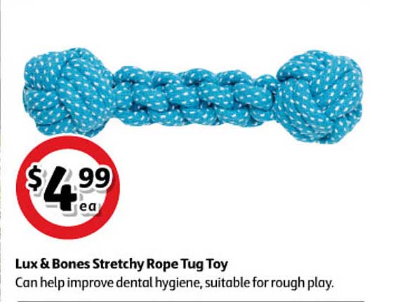 Coles Lux & Bones Stretchy Rope Tug Toy