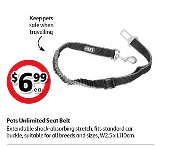 Coles Pets Unlimited Seat Belt