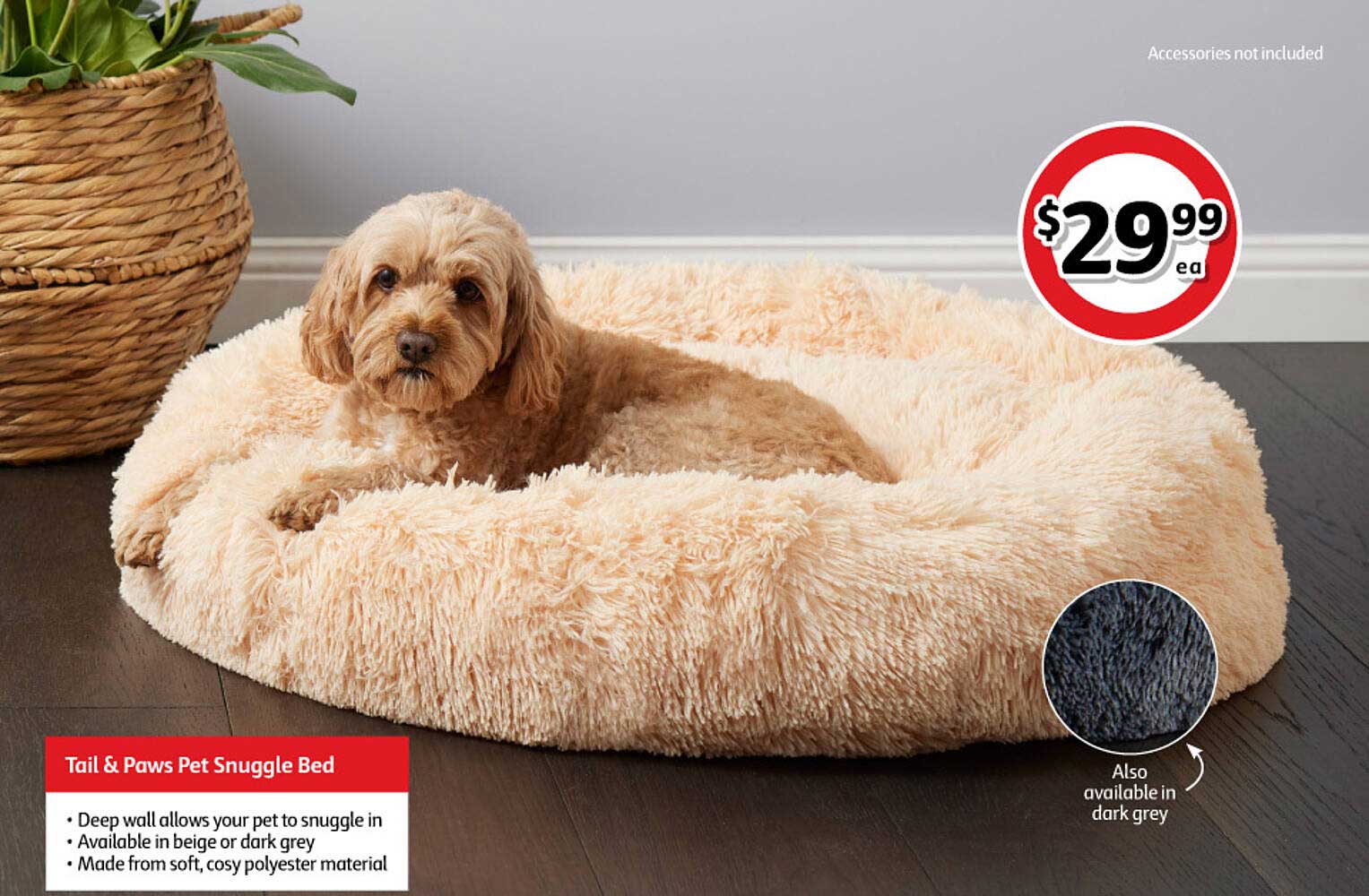 Coles Tail & Paws Pet Snuggle Bed
