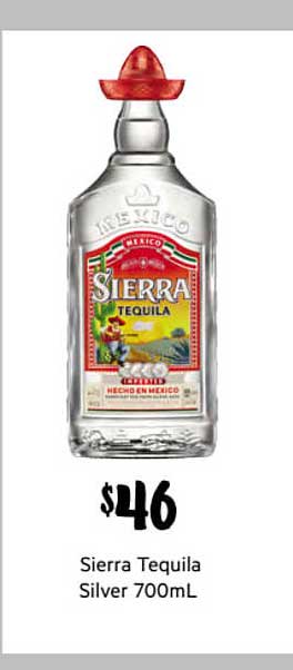 Sierra Tequila Silver 700ml Offer At First Choice Liquor