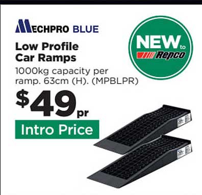 Repco Mechpro Blue Low Profile Car Ramps