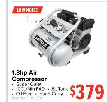 Total Tools 1.3hp Air Compressor Ironair