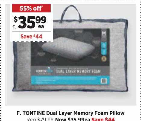 Harris Scarfe Tontine Dual Layer Memory Foam Pillow