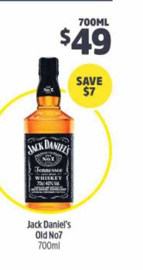 Jack Daniel's Old No7 Offer at BWS