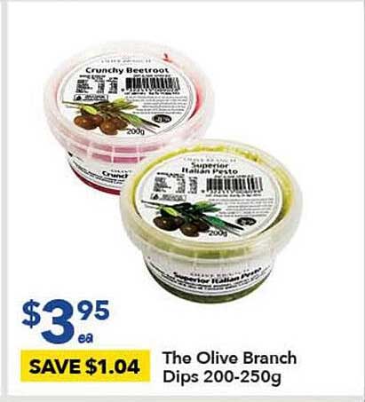 The Olive Branch Dips 200-250g Offer at Ritchies